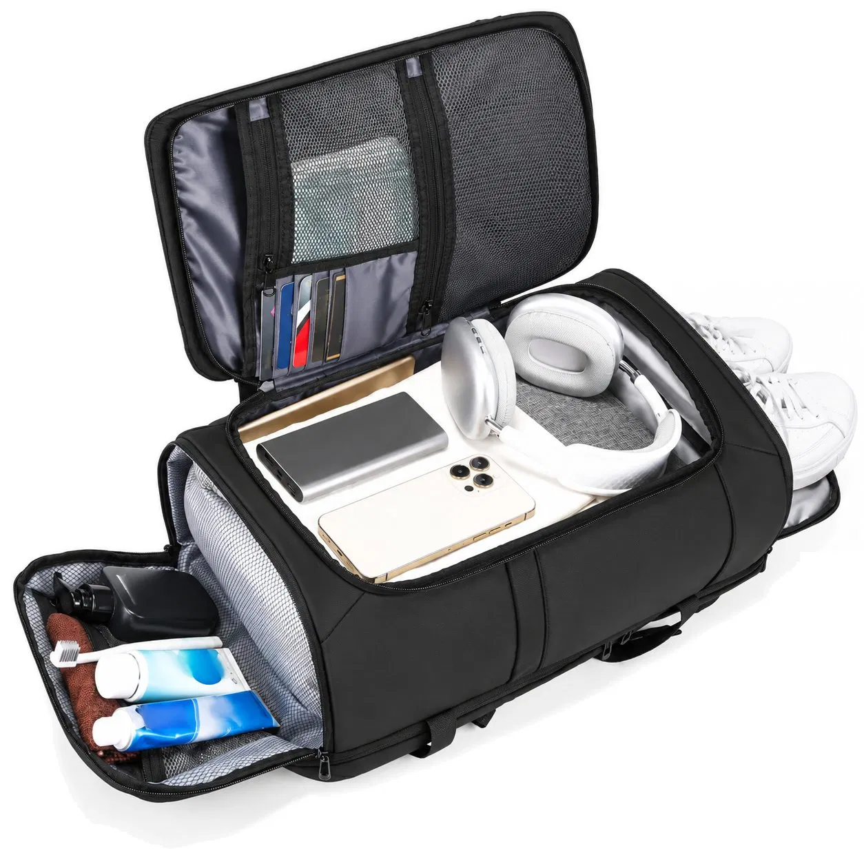 Large Travel Laptop Backpack with Shoe Pocket and Wet Dry Compartments