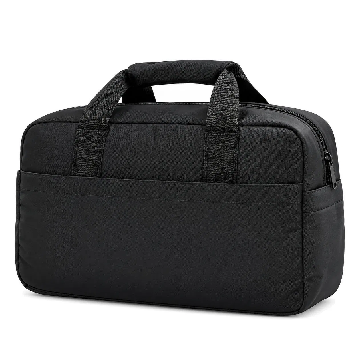 Large Quilted Nylon Puffer Tote Bag with Zipper and Organizer Pockets