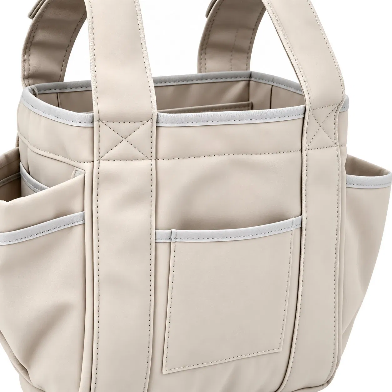Custom Cotton Canvas Baby Diaper Caddy Organizer Stroller Tote Bag