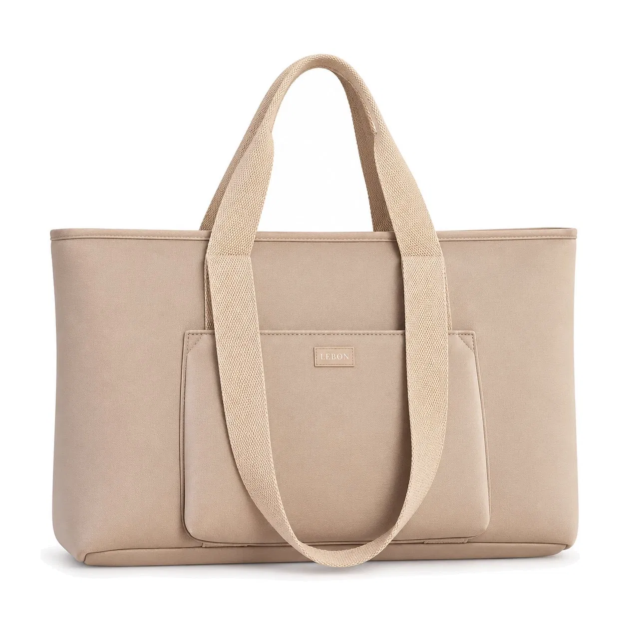 Custom Structured Neoprene Travel Tote Bag with Laptop Compartment