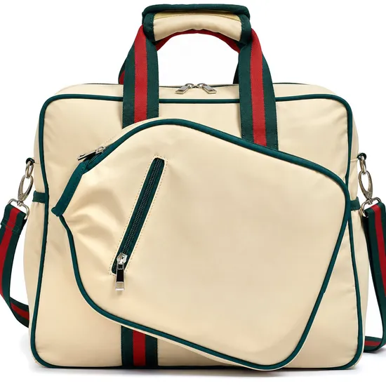 Custom Polyester Pickleball Racket Shoulder Handbag for Women
