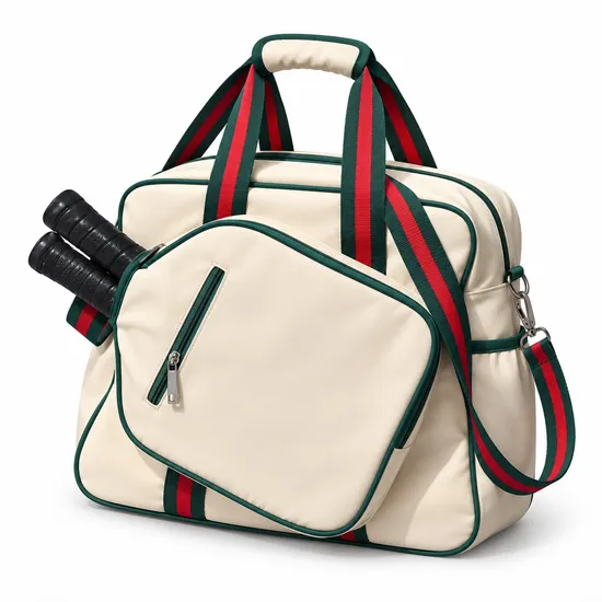 Custom Polyester Pickleball Racket Shoulder Handbag for Women