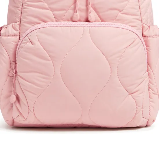 Lightweight Quilted Nylon Puffer Backpack for Women and Girls