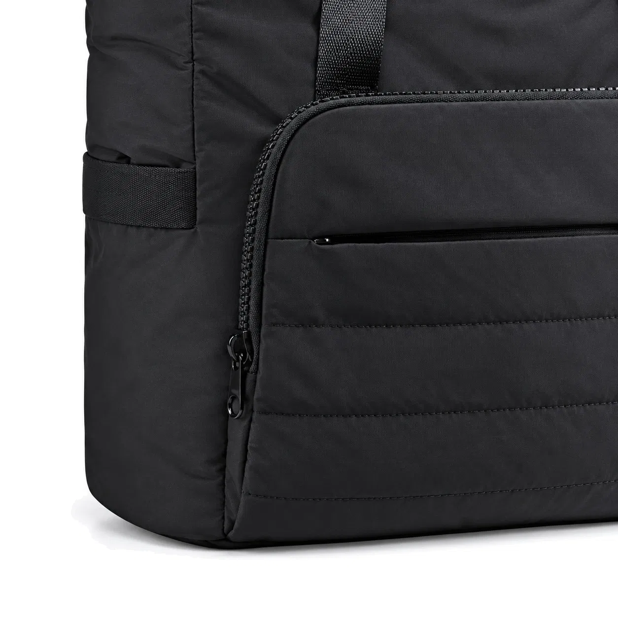 Custom Quilted Nylon Gym Yoga Mat Bag Women Weekender Travel Carryall Shoulder Bag