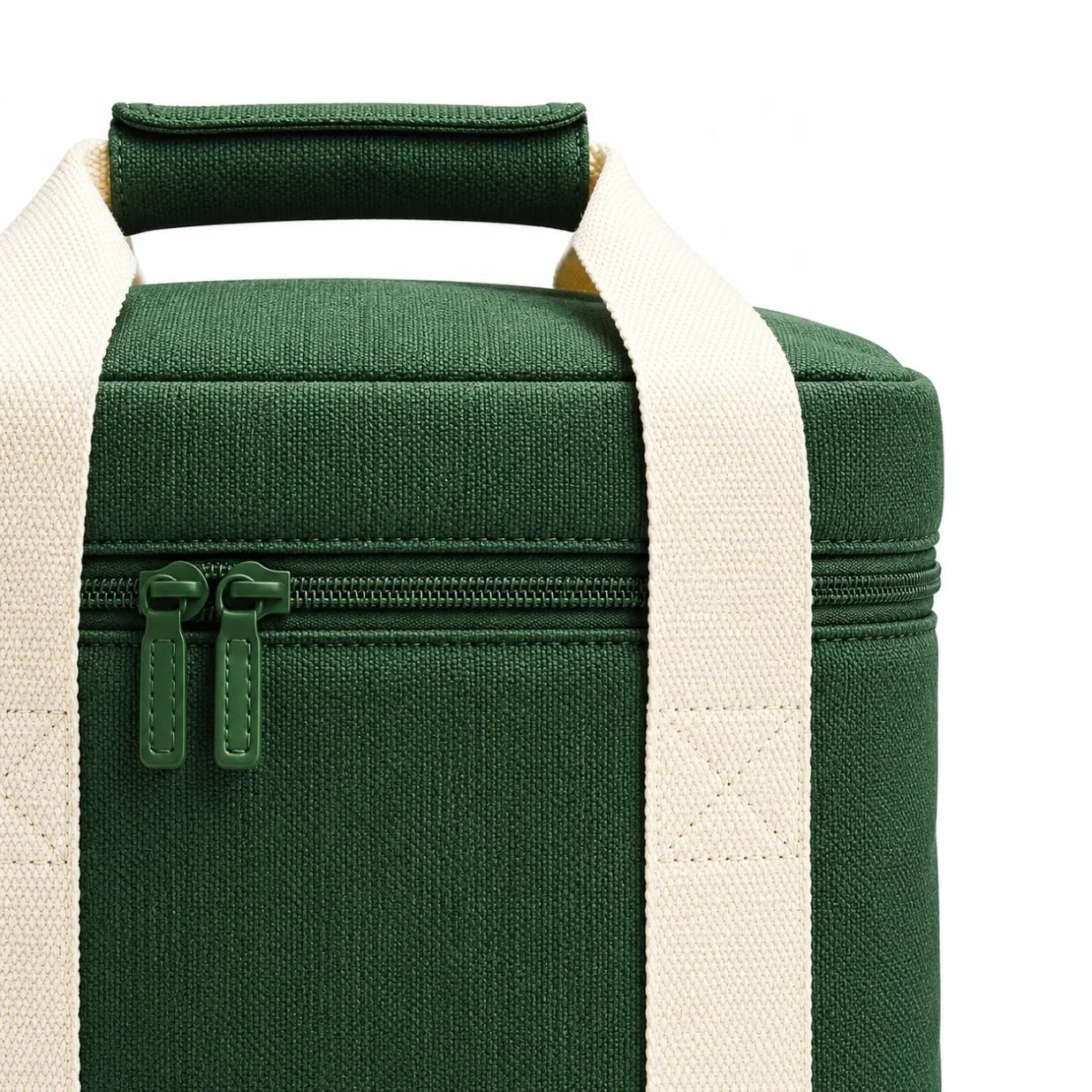 Custom Canvas Insulated Cooler Bag with Zipper for Picnic Camping Lunch