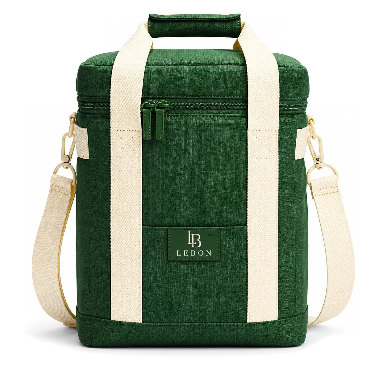 Custom Canvas Insulated Cooler Bag with Zipper for Picnic Camping Lunch
