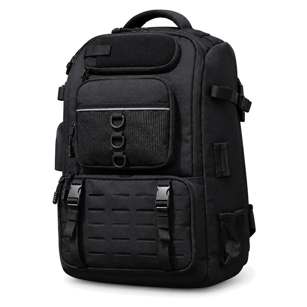 Custom Polyester Fishing Tackle Backpack Rod Holders Outdoor Storage Bag