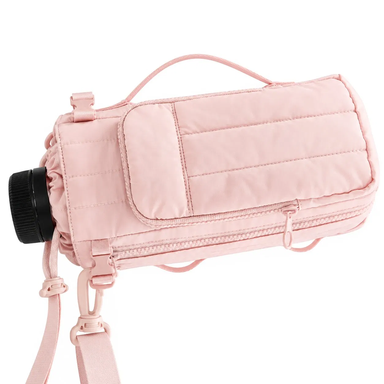 Custom Logo Insulated Water Bottle Carrier Sling Bag with Phone Pocket for Hiking