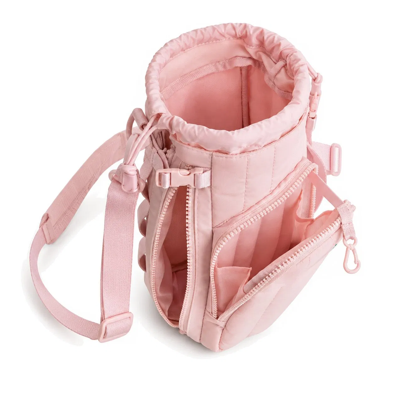 Custom Logo Insulated Water Bottle Carrier Sling Bag with Phone Pocket for Hiking