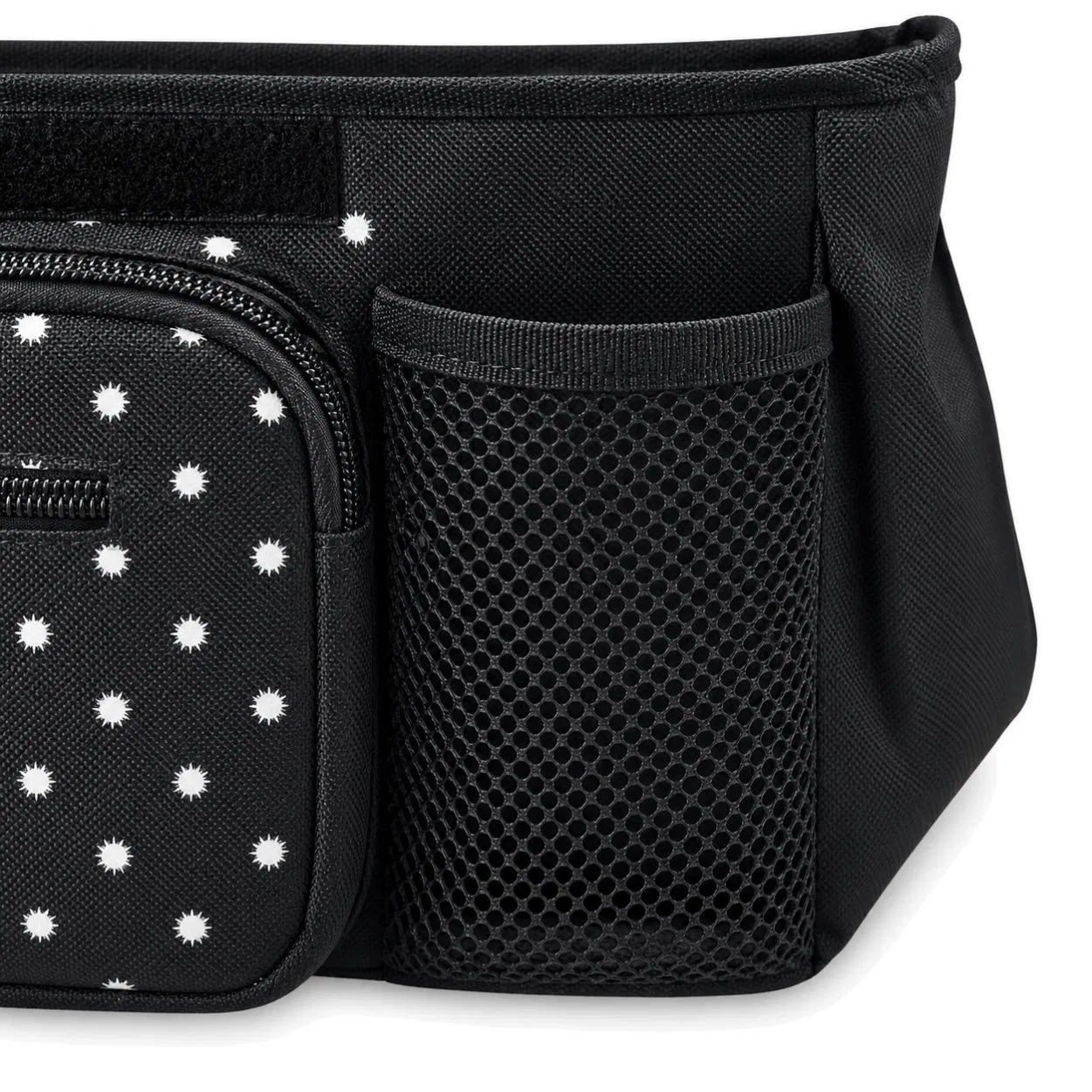Custom Polyester Stroller Organizer Bag with Insulated Bottle Pockets and Hanging Straps