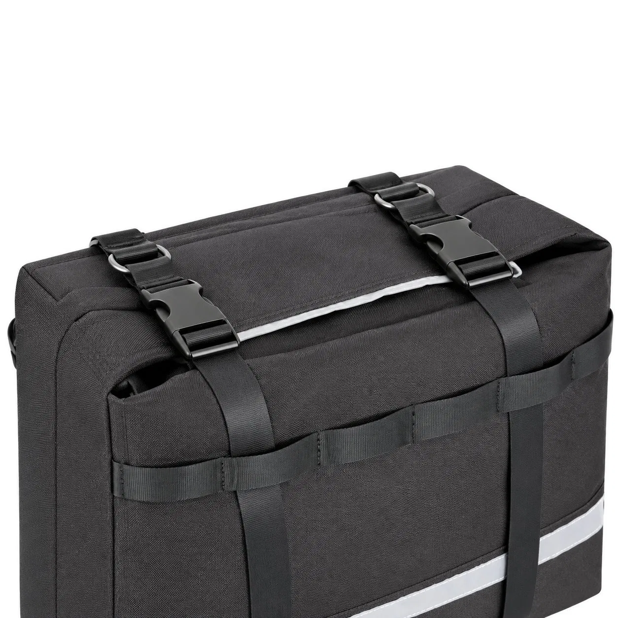 Custom Reflective Bicycle Rear Rack Cargo Bag with Adjustable Straps
