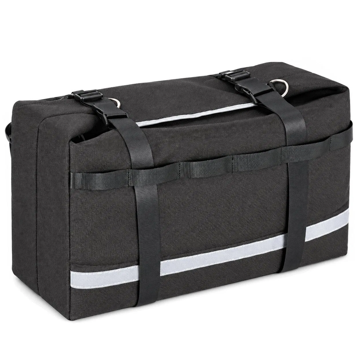 Custom Reflective Bicycle Rear Rack Cargo Bag with Adjustable Straps