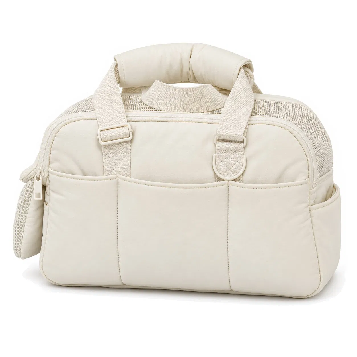 Custom Soft Dog and Cat Carrier Bag with Five Pockets and Breathable Quilted Padding