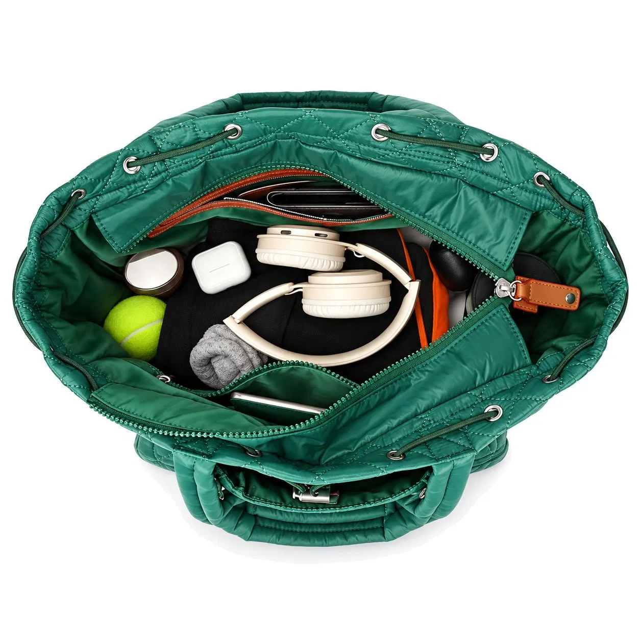 Custom Quilted Tennis and Pickleball Racket Bag Convertible Tote Backpack Holds Two Rackets