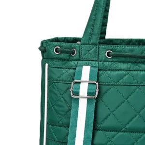 Custom Quilted Tennis and Pickleball Racket Bag Convertible Tote Backpack Holds Two Rackets