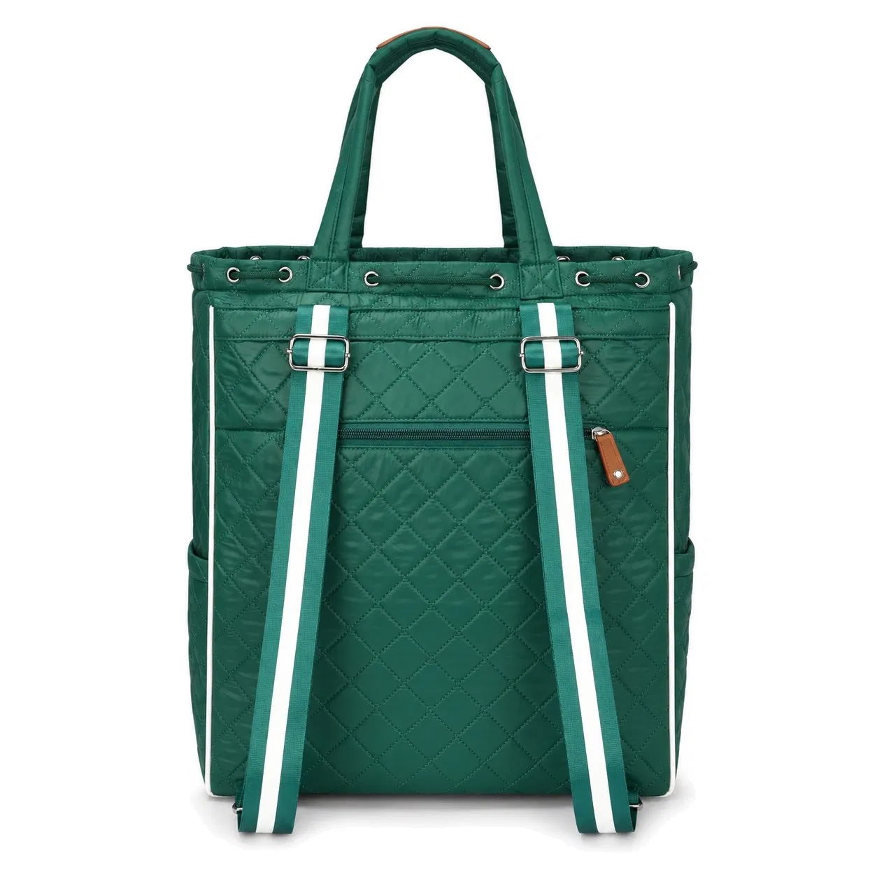 Custom Quilted Tennis and Pickleball Racket Bag Convertible Tote Backpack Holds Two Rackets