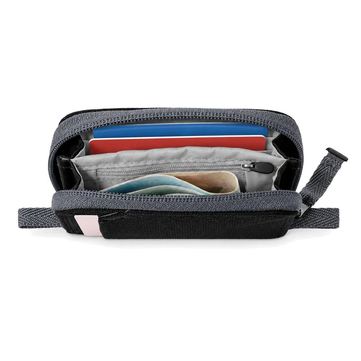 Custom Polyester Zipper Travel Passport Wallet with Multiple Card Slots