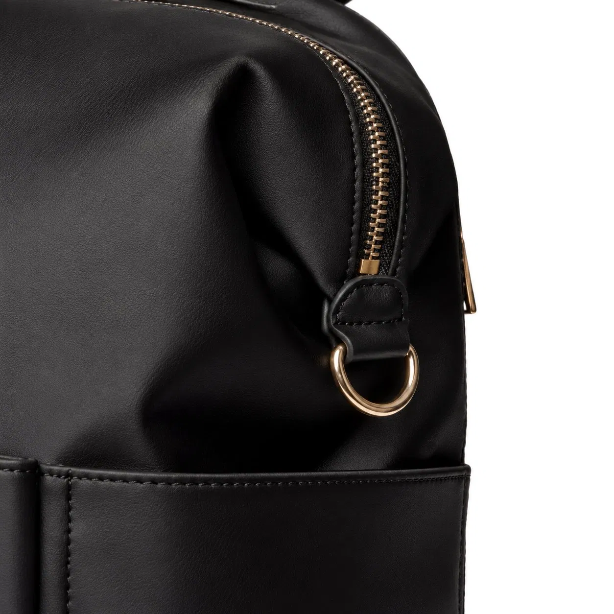 Custom PU Diaper Backpack with Organizer Pockets and Stroller Straps