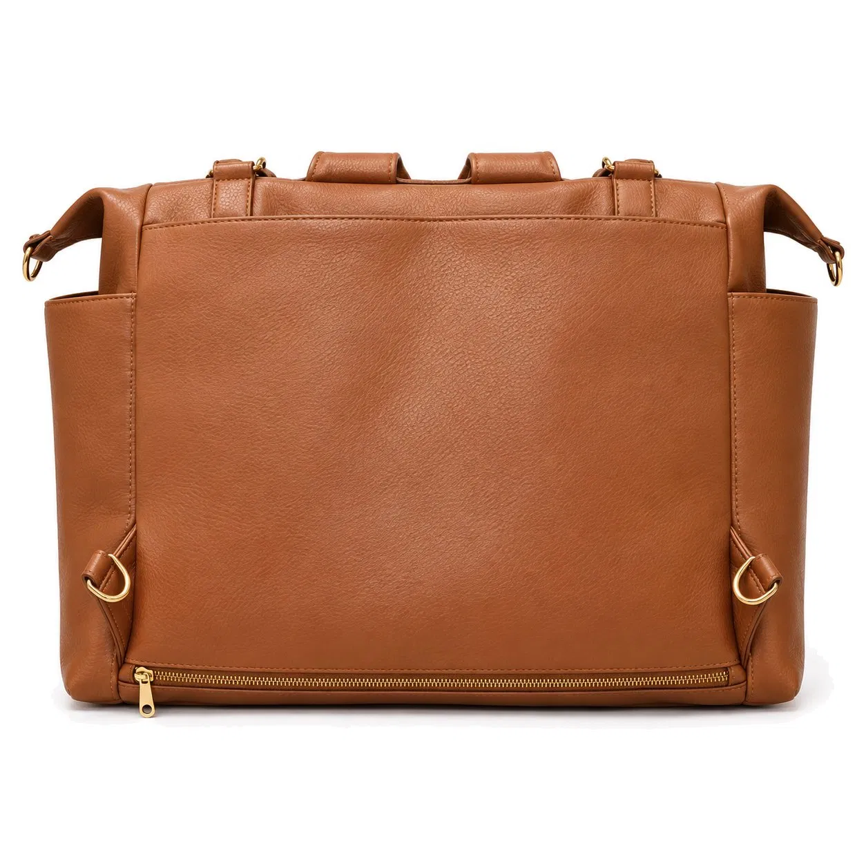 Custom PU Crossbody Diaper Bag with Changing Mat and Cup Holder