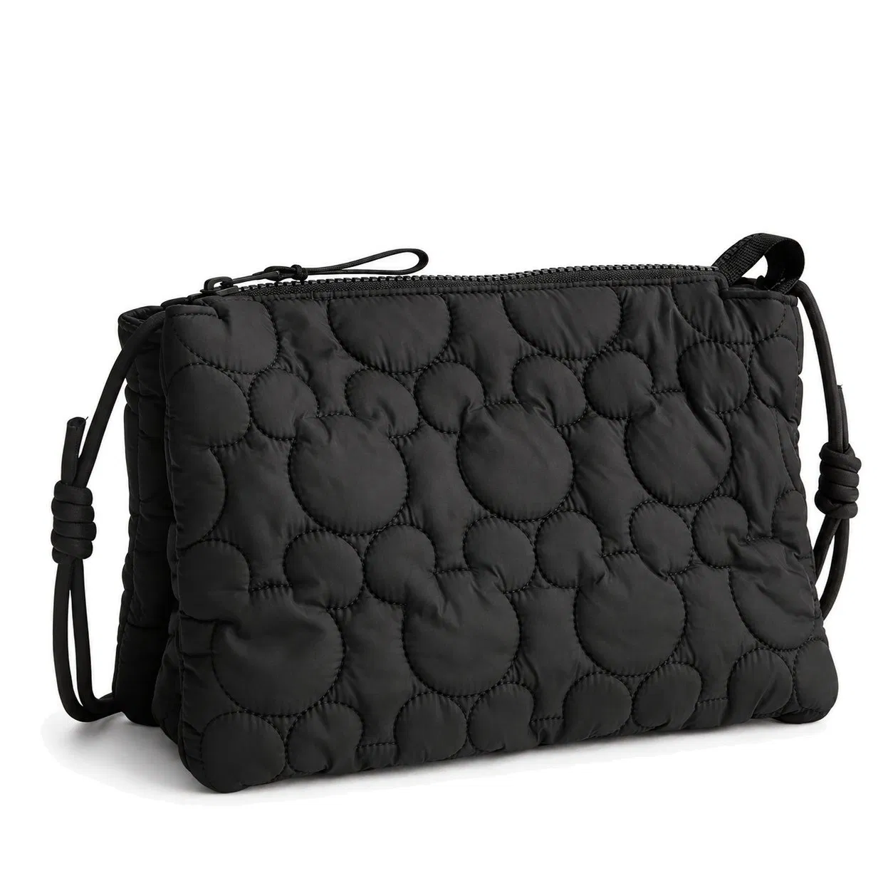 Custom Recycled Nylon Quilted Tote Bag with Removable Shoulder Strap