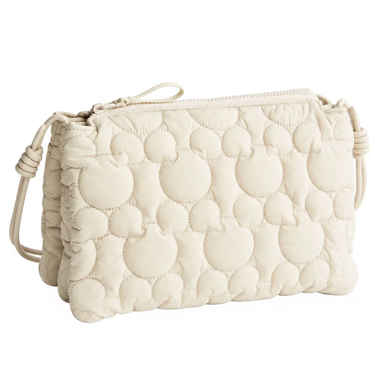 Custom Recycled Nylon Quilted Tote Bag with Removable Shoulder Strap
