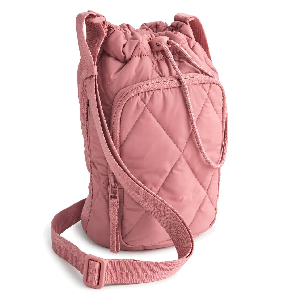 Custom Insulated Nylon Water Bottle Crossbody Bag with Adjustable Strap