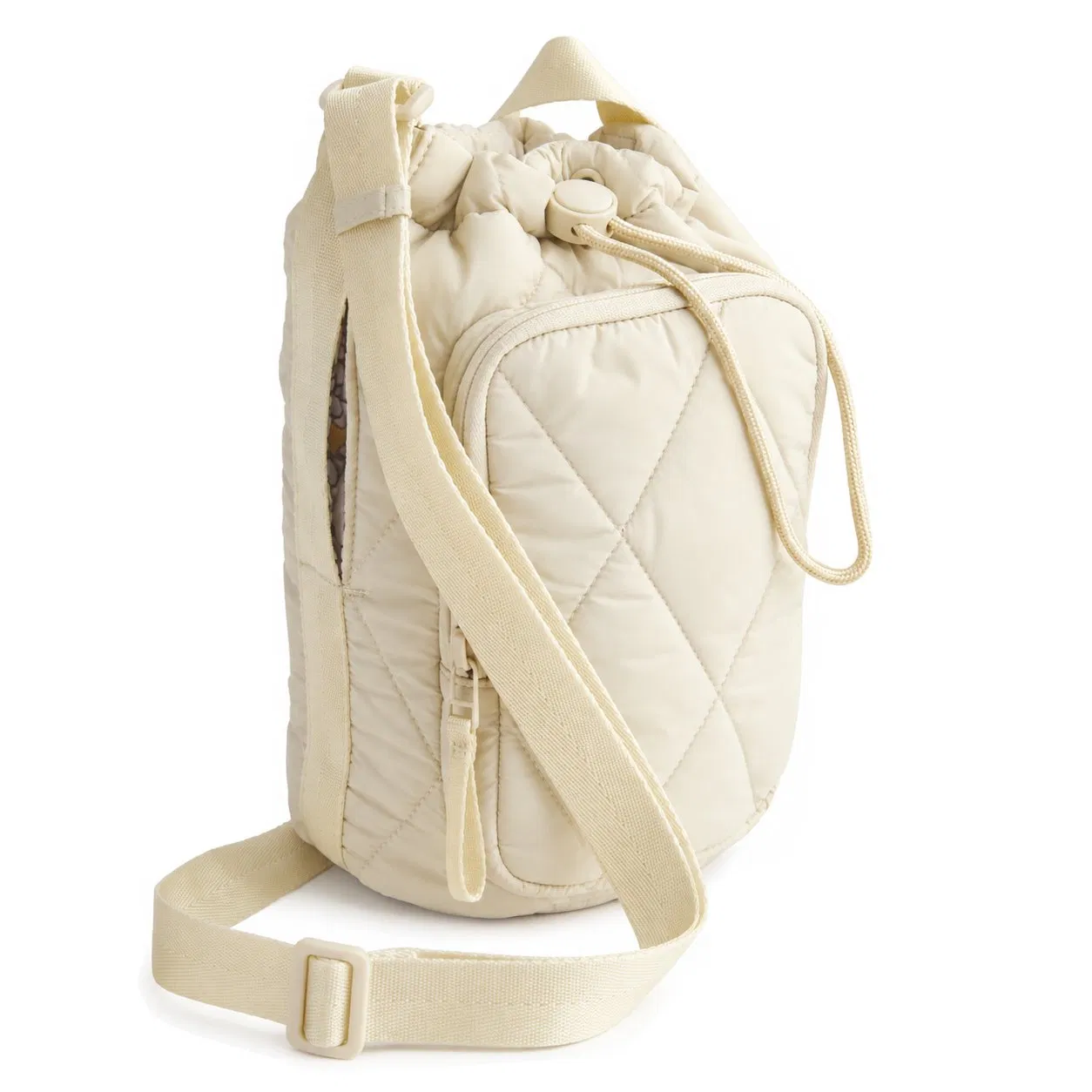 Custom Insulated Nylon Water Bottle Crossbody Bag with Adjustable Strap