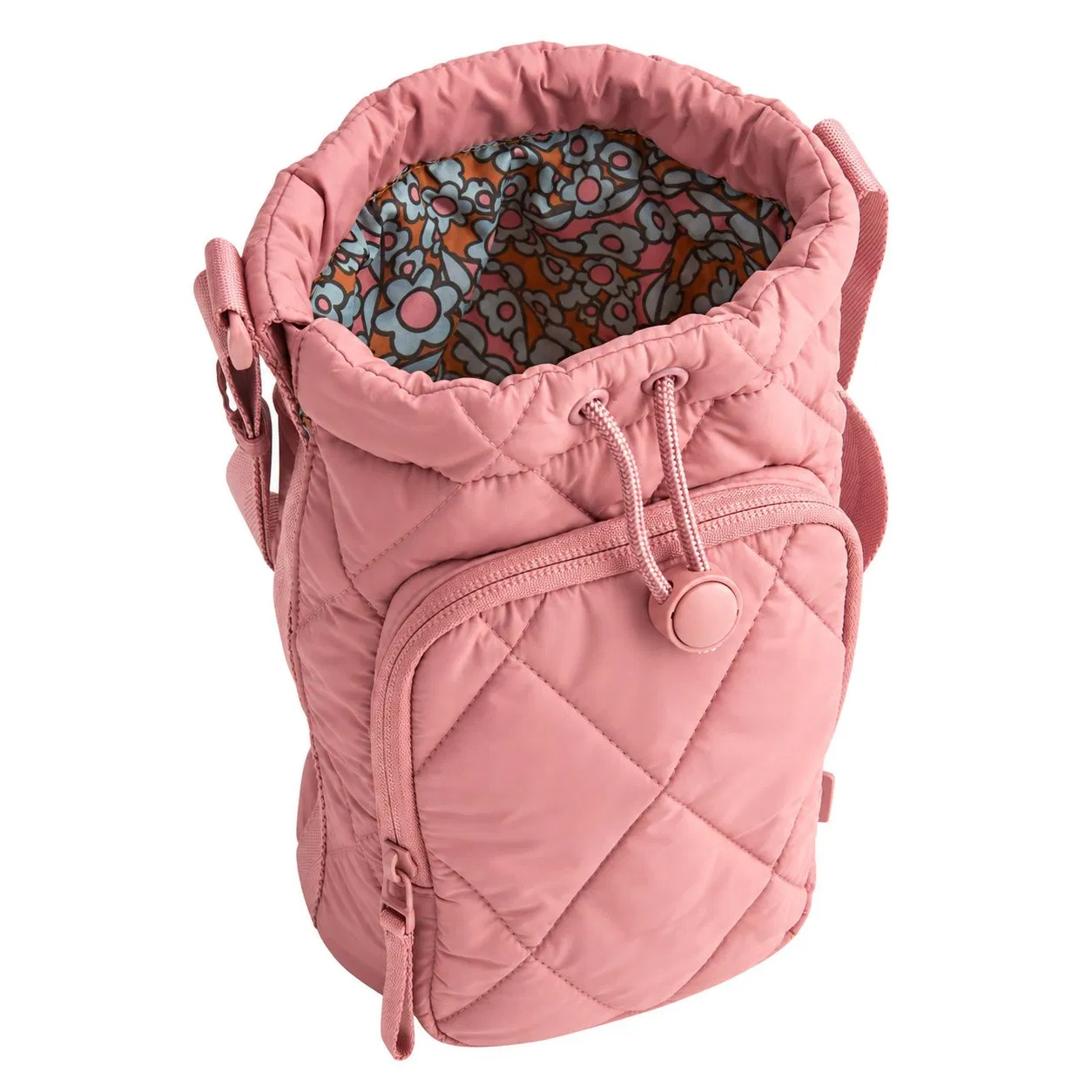 Custom Insulated Nylon Water Bottle Crossbody Bag with Adjustable Strap