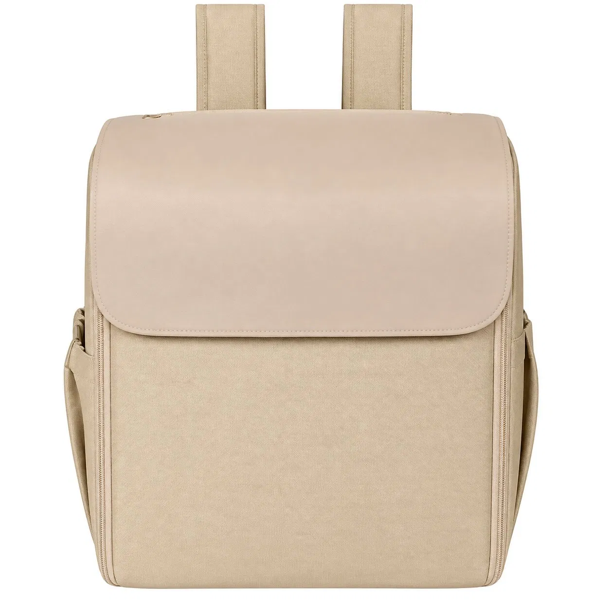 Custom PU Baby Diaper Backpack with Large Capacity and Zipper Closure