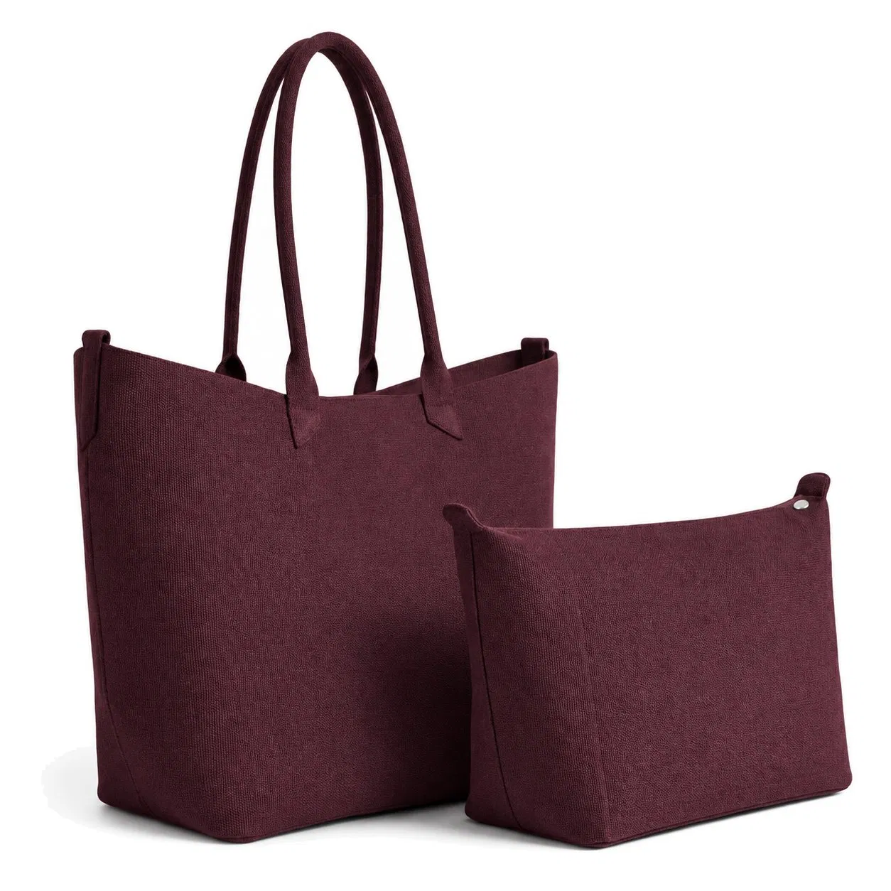 Custom Lightweight Knit Tote Bag with Zipper Pouch for Daily Work Travel