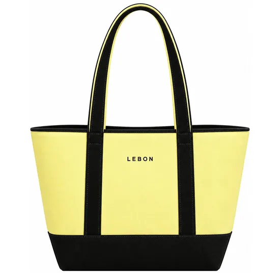 Custom Printed Canvas Tote Bag with Nylon Lining for Daily Travel