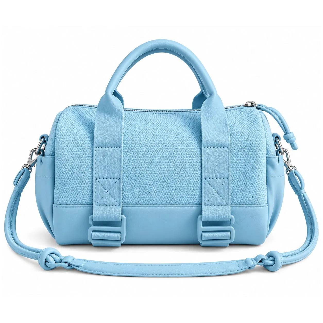 Custom Polyester Shoulder Handbag with Zipper and Adjustable Detachable Strap