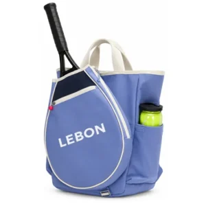 Custom Oxford Tennis Tote Bag with Pickleball Racket Compartment and Bottle Pocket