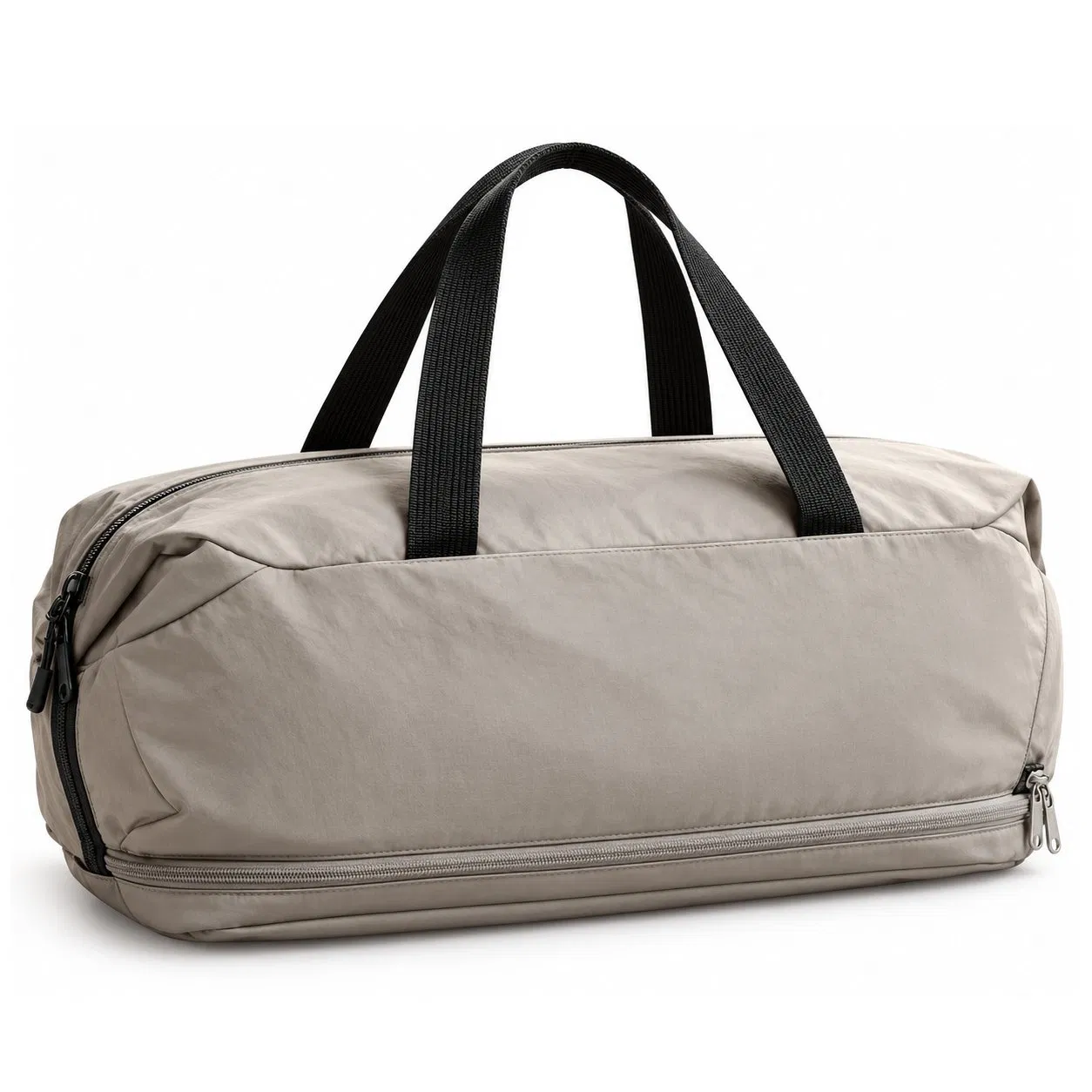 Custom Foldable Nylon Gym Duffle Bag with Zipper and Adjustable Shoulder Strap