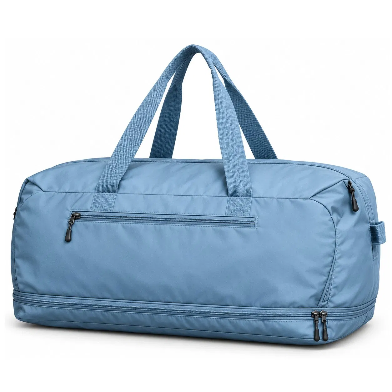 Custom Foldable Nylon Gym Duffle Bag with Zipper and Adjustable Shoulder Strap