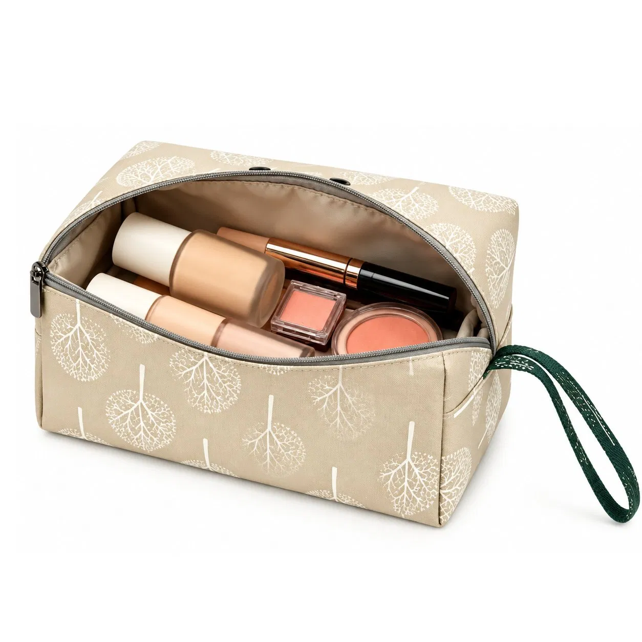 Custom Printed Polyester Crochet Yarn Storage Bag with Zipper and Carry Handles