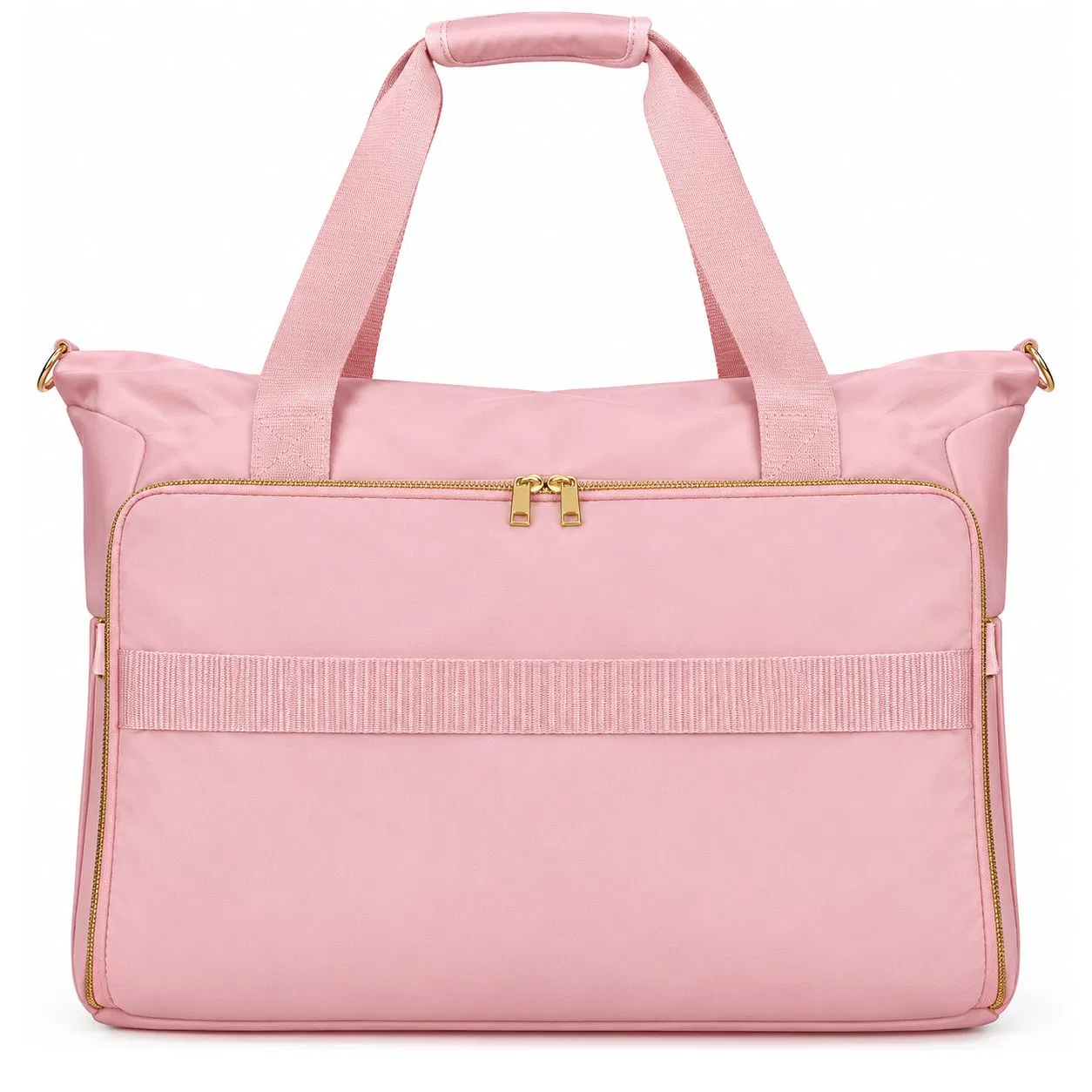 Custom Quilted Travel Gym Duffel Bag with Adjustable Shoulder Strap and Bottom Compartment