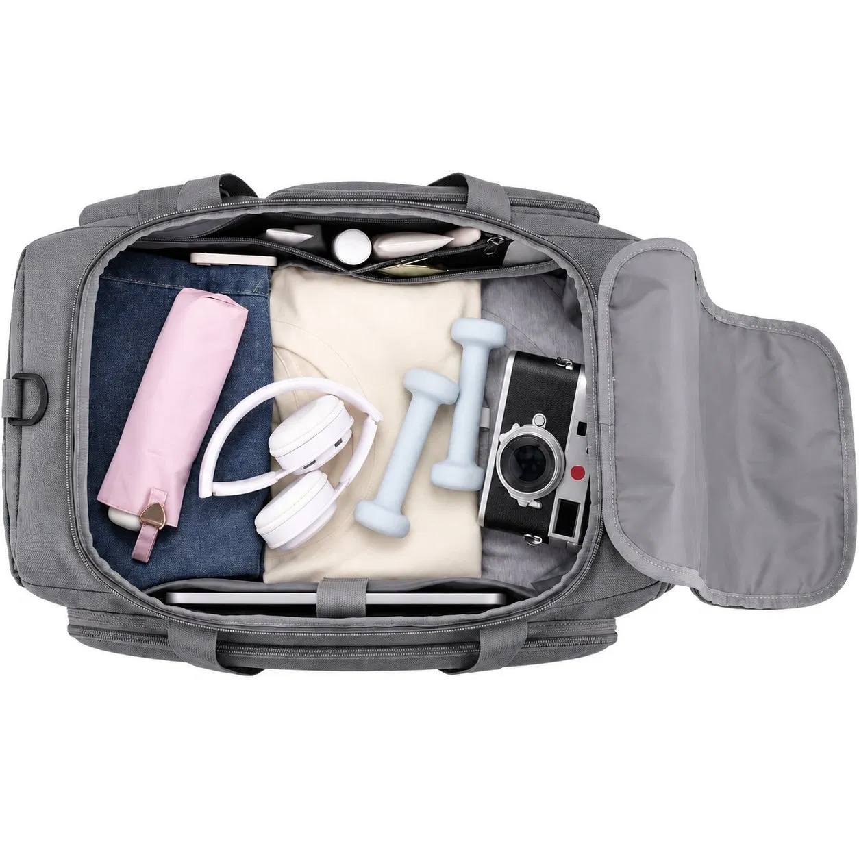 Custom Lightweight Oxford Travel Duffel Backpack with Shoe Compartment