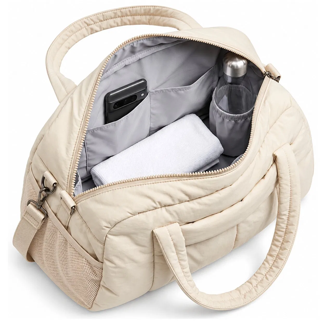 Custom Nylon Women Gym Duffel Bag with Wet Pocket for Travel