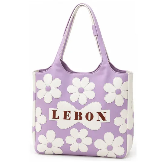 Custom Polyester Shoulder Tote Bag for Women Daily Shopping and Travel