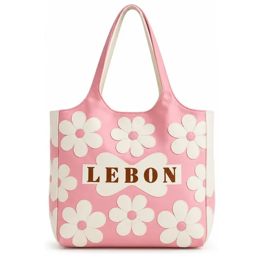Custom Polyester Shoulder Tote Bag for Women Daily Shopping and Travel