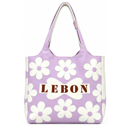 Custom Polyester Shoulder Tote Bag for Women Daily Shopping and Travel