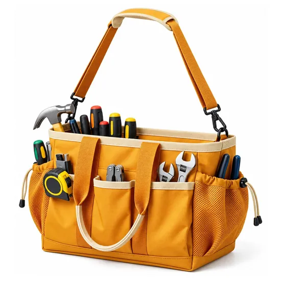 Heavy Duty Canvas Tool Tote Bag Multi Pocket Organizer for Gardening and Cleaning