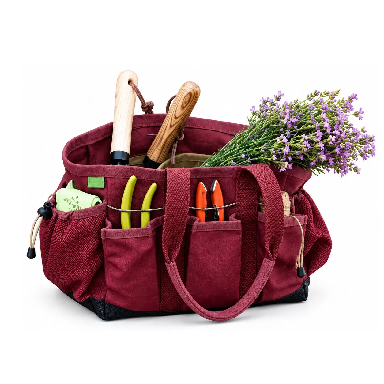 Heavy Duty Canvas Tool Tote Bag Multi Pocket Organizer for Gardening and Cleaning