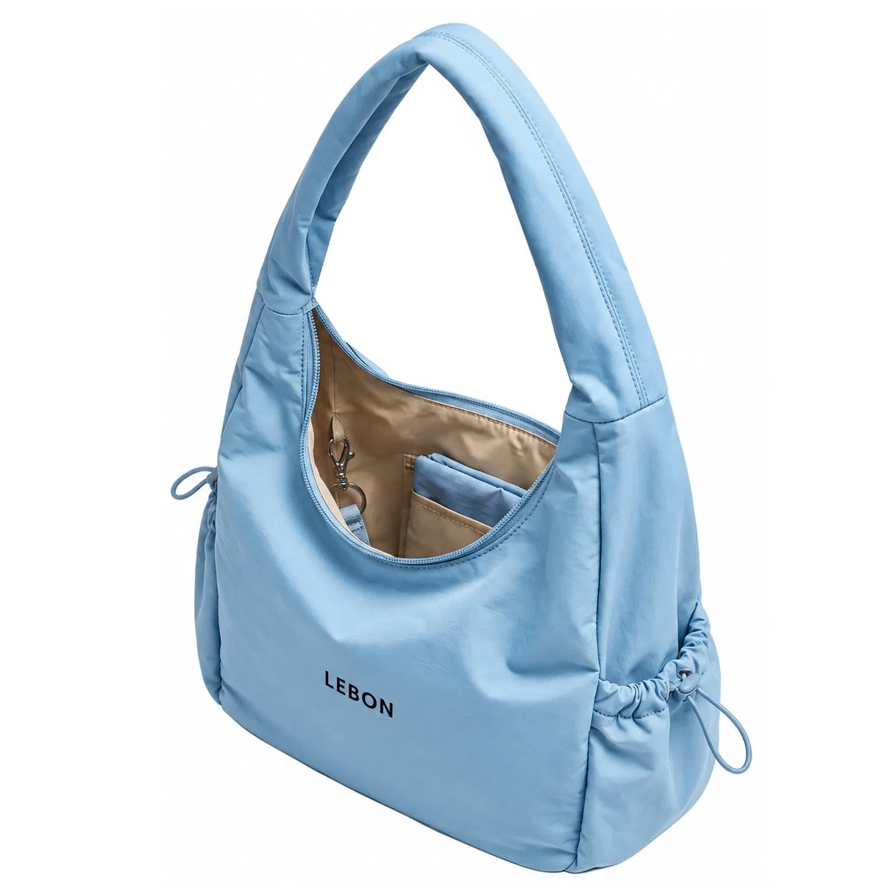 Polyester Women Crossbody Shoulder Bag Adjustable Strap Zipper Travel Handbag