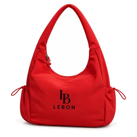 Women Polyester Crossbody Shoulder Bag Adjustable Strap Zipper Travel Handbag