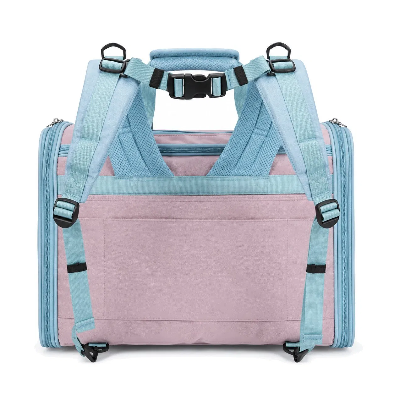 Breathable Mesh Pet Carrier Backpack with Removable Mat and Safety Buckles