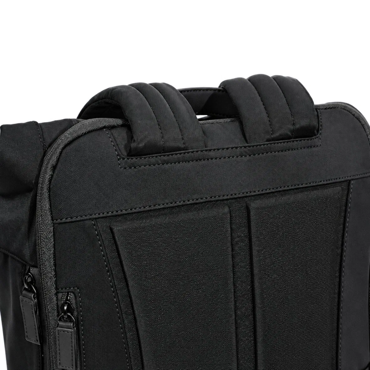 Custom Polyester Roll Top Laptop Backpack with Wide Opening for Business Travel