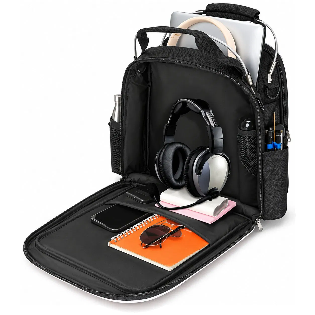 Custom Polyester Pilot Flight Bag with Multiple Pockets and Adjustable Strap