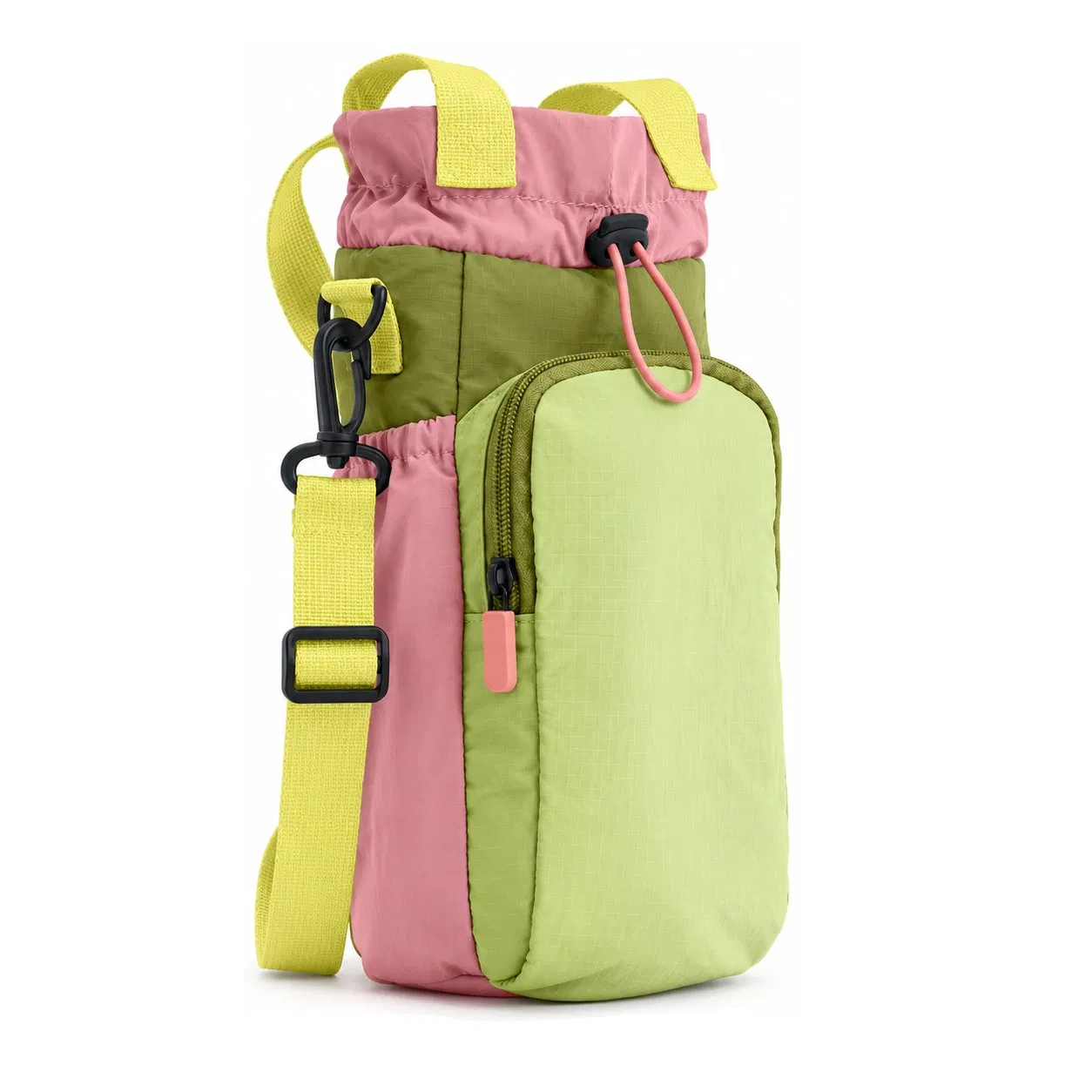 Custom Insulated Water Bottle Carrier Cooler Bag with Adjustable Shoulder Strap and Phone Pocket